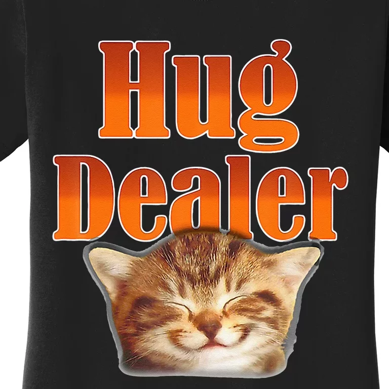 Funny Cat Hug Dealer Cute Kitty For Feline Fans Women's T-Shirt