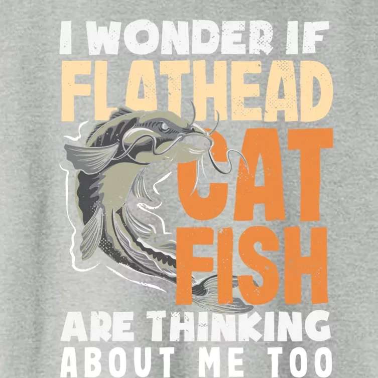 Funny Catfish Hunter Catfish Enthusiast Flathead Catfish Great Gift Women's Crop Top Tee