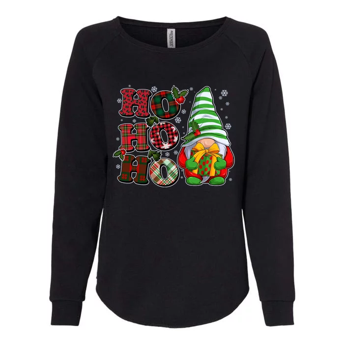 Funny Christmas Ho Ho Ho Gnome Womens California Wash Sweatshirt