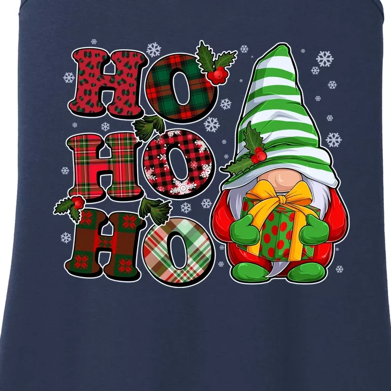 Funny Christmas Ho Ho Ho Gnome Ladies Essential Tank