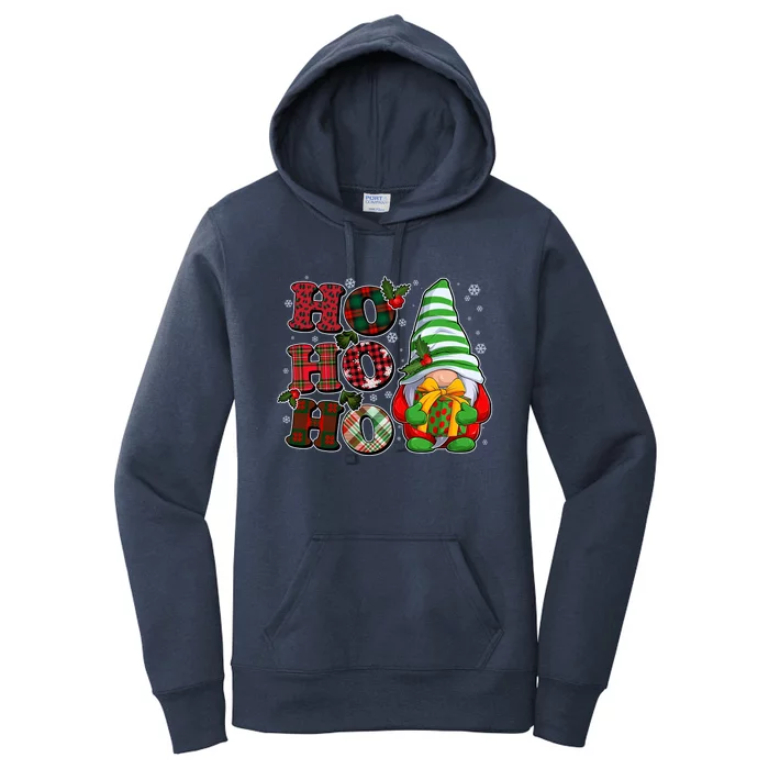 Funny Christmas Ho Ho Ho Gnome Women's Pullover Hoodie