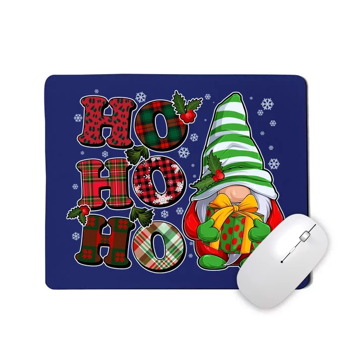 Funny Christmas Ho Ho Ho Gnome Mousepad