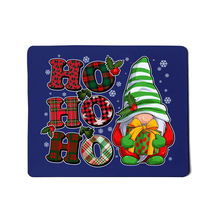 Funny Christmas Ho Ho Ho Gnome Mousepad