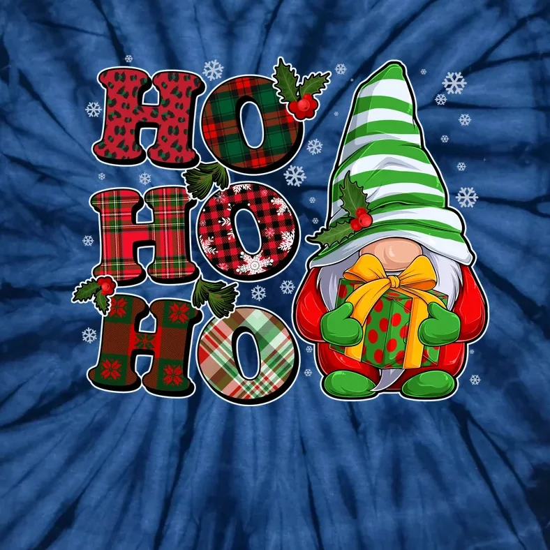 Funny Christmas Ho Ho Ho Gnome Tie-Dye T-Shirt