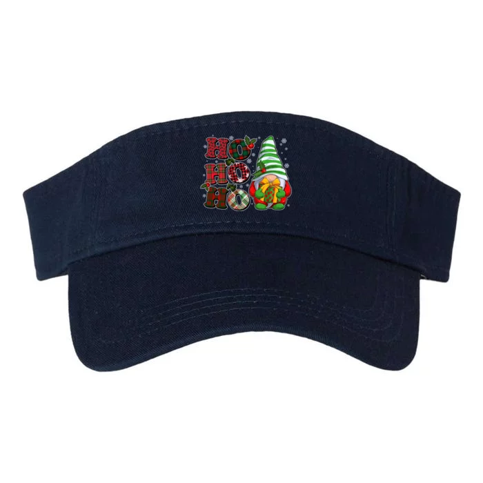 Funny Christmas Ho Ho Ho Gnome Valucap Bio-Washed Visor