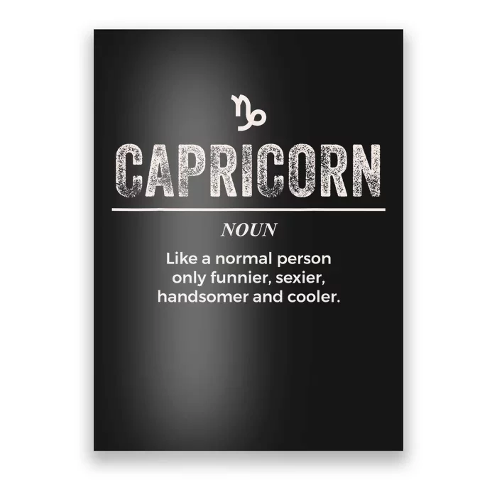 Funny Capricorn Horoscope Definition for Astrologers Poster