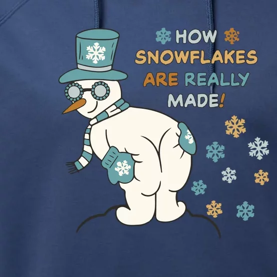 Funny Christmas How Snowflake Are Really Made Performance Fleece Hoodie