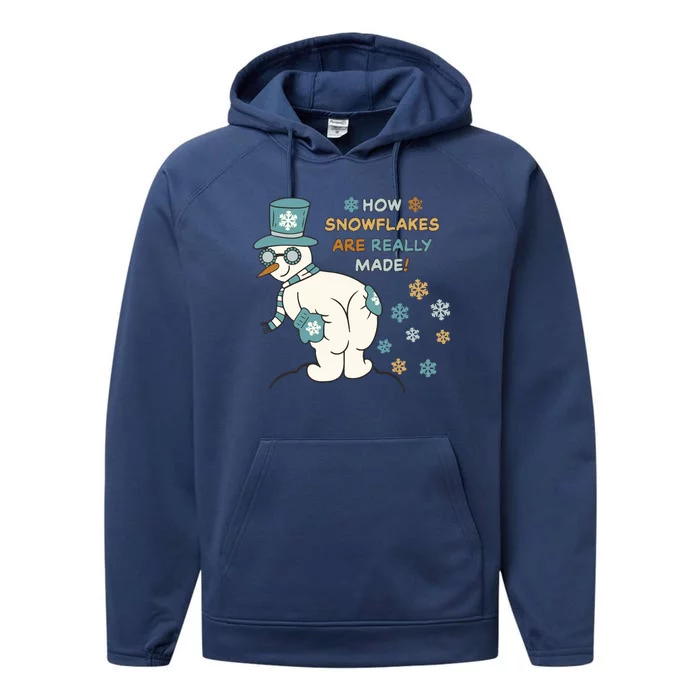 Funny Christmas How Snowflake Are Really Made Performance Fleece Hoodie