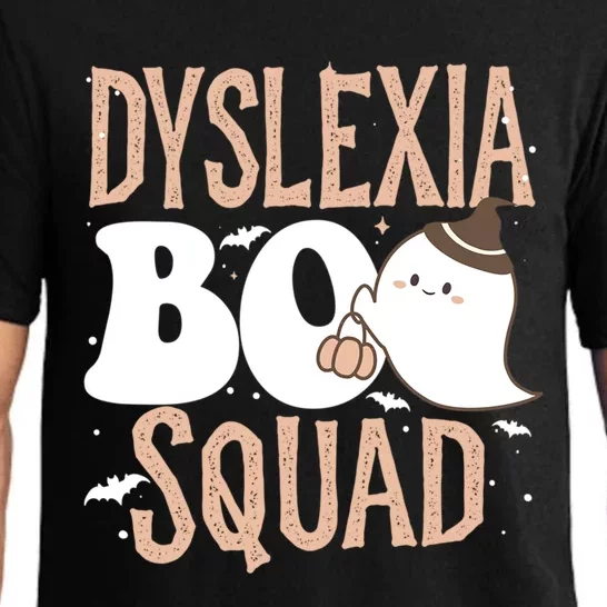 Funny Cute Halloween Dyslexia Boo Squad Costume Teacher Funny Gift Pajama Set