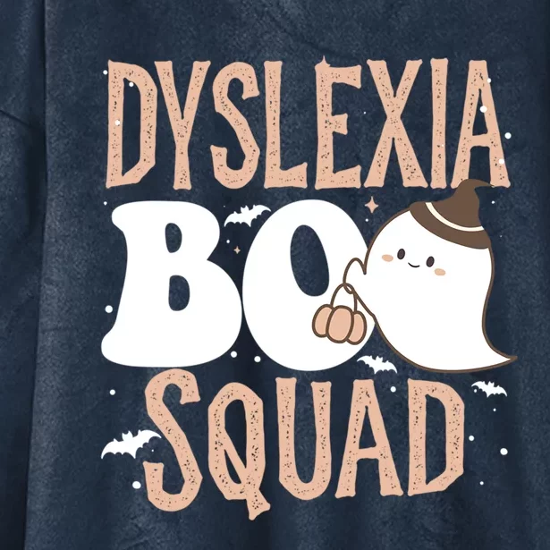 Funny Cute Halloween Dyslexia Boo Squad Costume Teacher Funny Gift Hooded Wearable Blanket