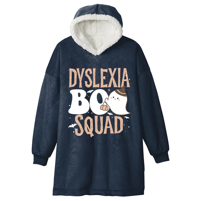 Funny Cute Halloween Dyslexia Boo Squad Costume Teacher Funny Gift Hooded Wearable Blanket