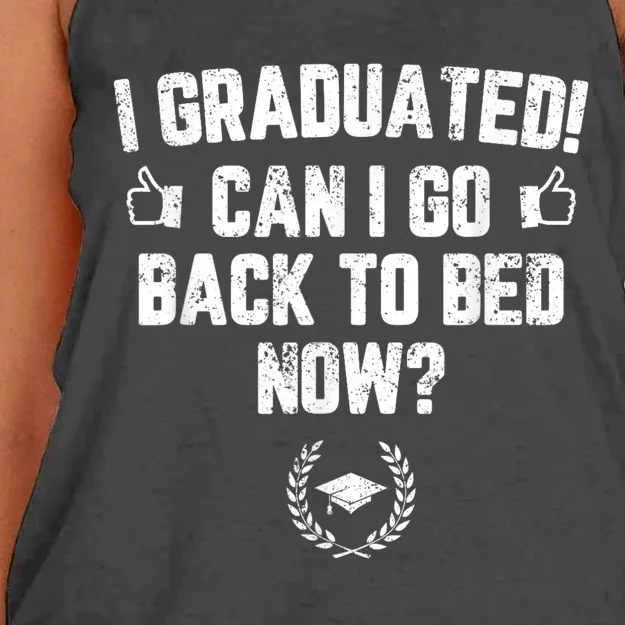 Funny Can I Go Back To Bed, Graduation Gift For Her Him Women's Knotted Racerback Tank