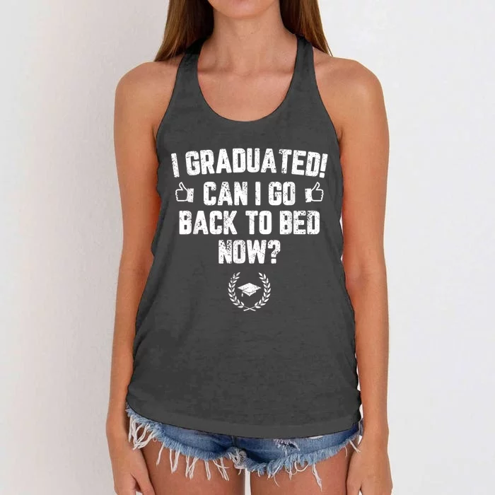 Funny Can I Go Back To Bed, Graduation Gift For Her Him Women's Knotted Racerback Tank