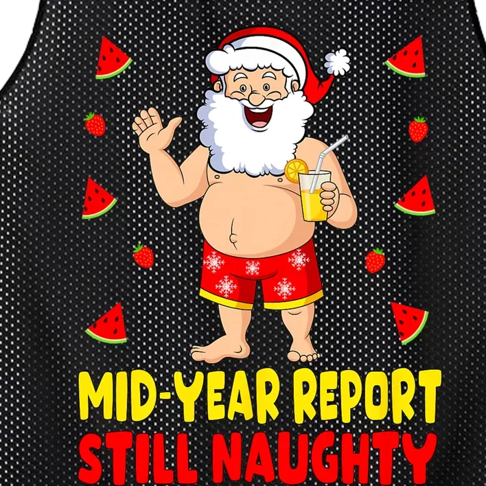 Funny Christmas In July Santa Summer Vacation Mesh Reversible Basketball Jersey Tank