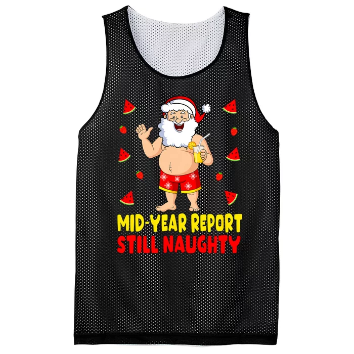 Funny Christmas In July Santa Summer Vacation Mesh Reversible Basketball Jersey Tank