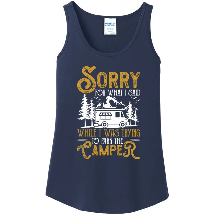 Funny Camp I Was Trying To Park The Camper Holiday Gift RV Camping Ladies Essential Tank