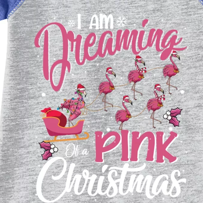 Flamingo Christmas IM Dreaming Of A Pink Christmas Gift Infant Baby Jersey Bodysuit