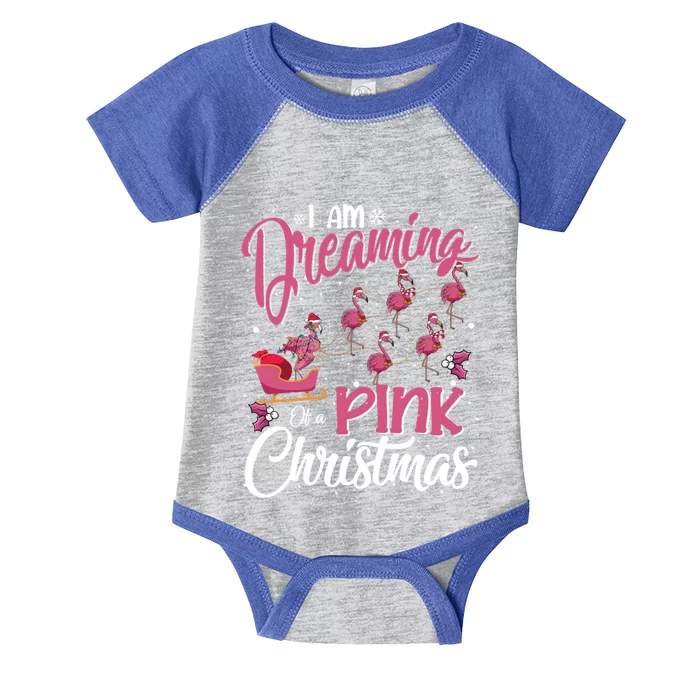 Flamingo Christmas IM Dreaming Of A Pink Christmas Gift Infant Baby Jersey Bodysuit