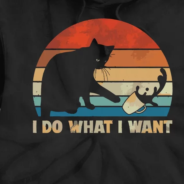 Funny Cat I Do What I Want Cat Tie Dye Hoodie