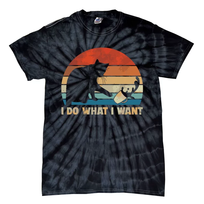 Funny Cat I Do What I Want Cat Tie-Dye T-Shirt