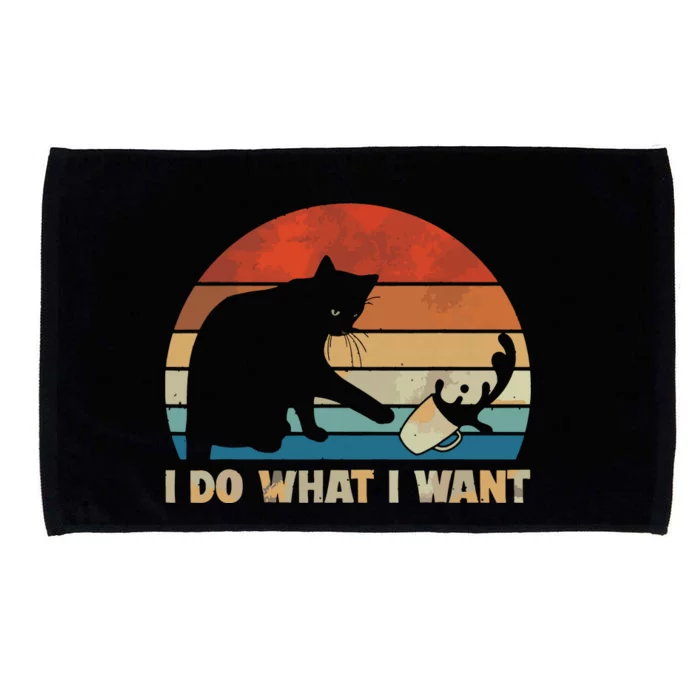 Funny Cat I Do What I Want Cat Microfiber Hand Towel