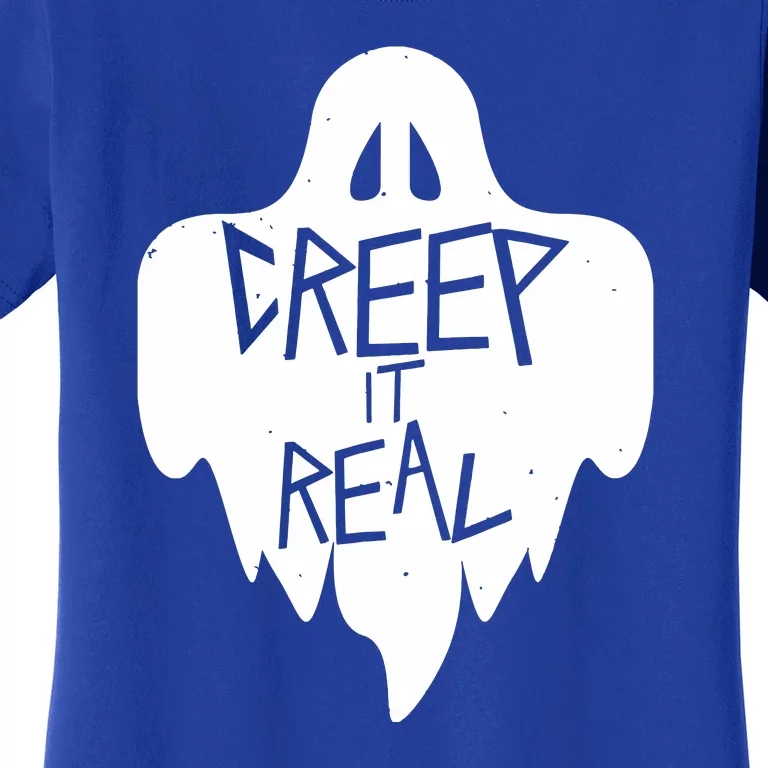 Funny Creep It Real Cool Ghost Halloween Men Womens Kids Women's T-Shirt