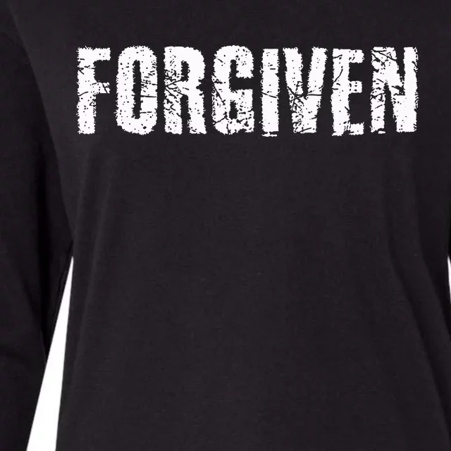 Forgiven Christian Inspirational Design Womens Cotton Relaxed Long Sleeve T-Shirt