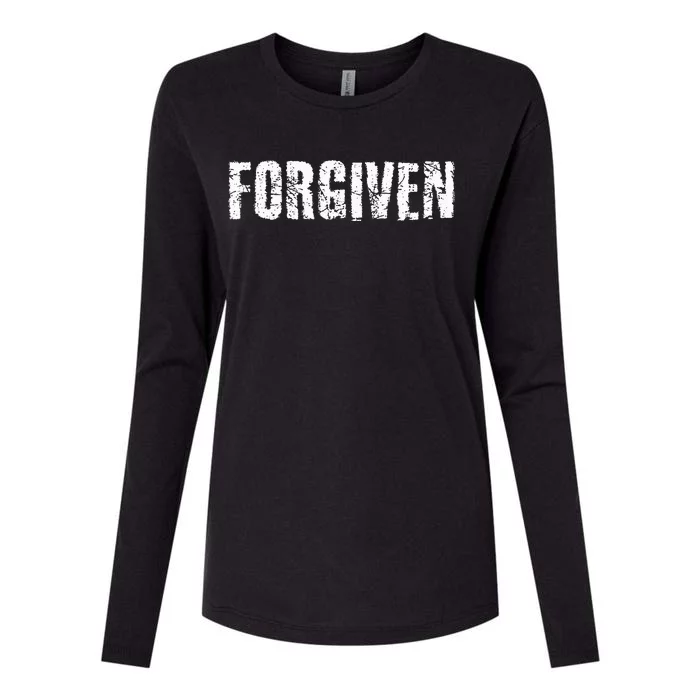 Forgiven Christian Inspirational Design Womens Cotton Relaxed Long Sleeve T-Shirt