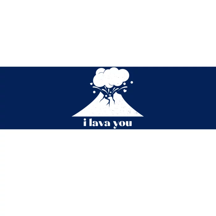 Funny Cute I Lava You Volcano Bumper Sticker