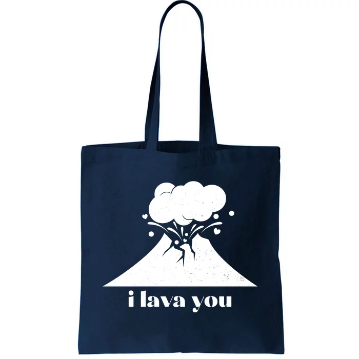 Funny Cute I Lava You Volcano Tote Bag