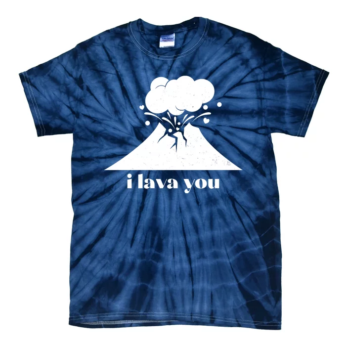 Funny Cute I Lava You Volcano Tie-Dye T-Shirt