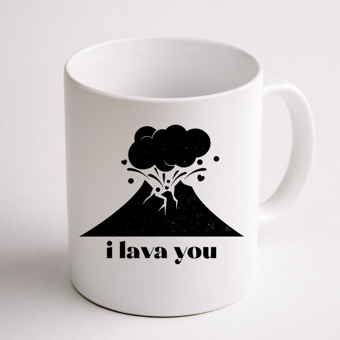 Funny Cute I Lava You Volcano Front & Back Coffee Mug