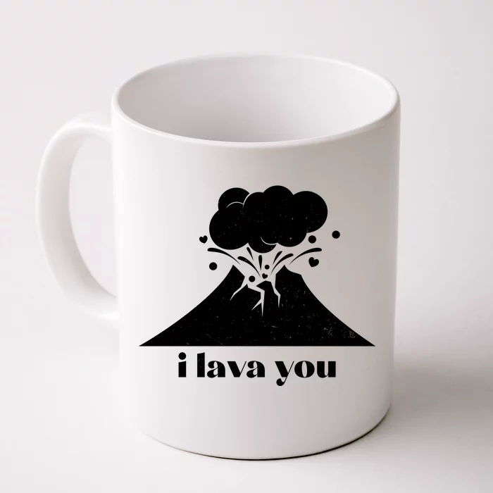 Funny Cute I Lava You Volcano Front & Back Coffee Mug