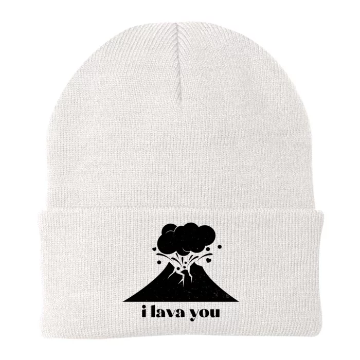 Funny Cute I Lava You Volcano Knit Cap Winter Beanie