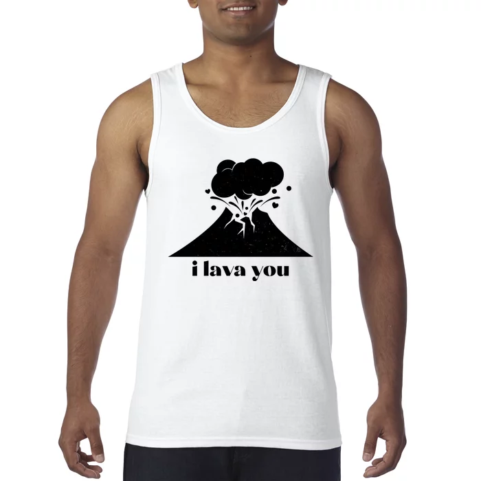 Funny Cute I Lava You Volcano Tank Top