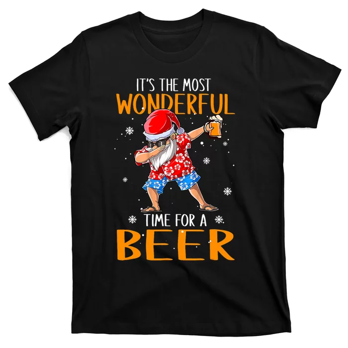 Funny Christmas In July Santa Hawaiian Wonderful Beer Lover T-Shirt