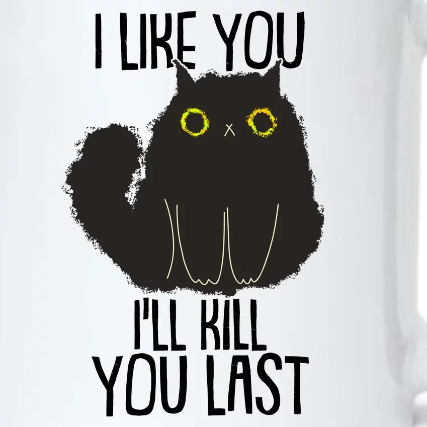 Funny Cat I Like You I'll Kill You Last Black Color Changing Mug