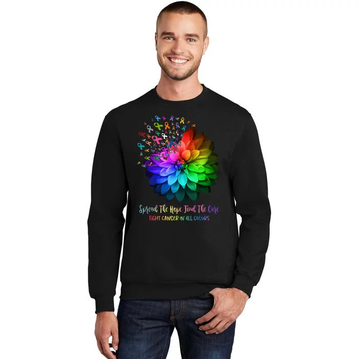 Fight Cancer In All Color Spread The Hope Find a Cure Sweatshirt