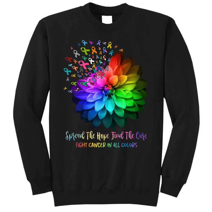 Fight Cancer In All Color Spread The Hope Find a Cure Sweatshirt