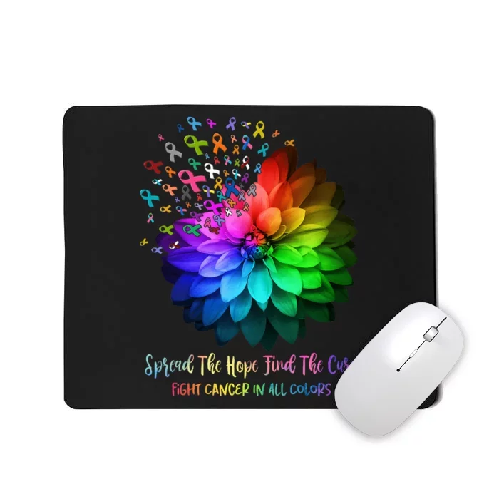 Fight Cancer In All Color Spread The Hope Find a Cure Mousepad