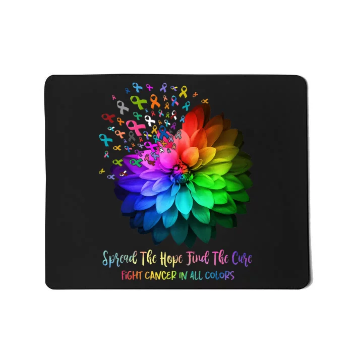 Fight Cancer In All Color Spread The Hope Find a Cure Mousepad