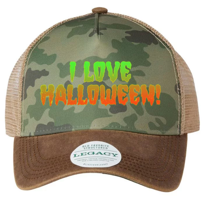 Funny Creepy I Love Halloween Legacy Tie Dye Trucker Hat