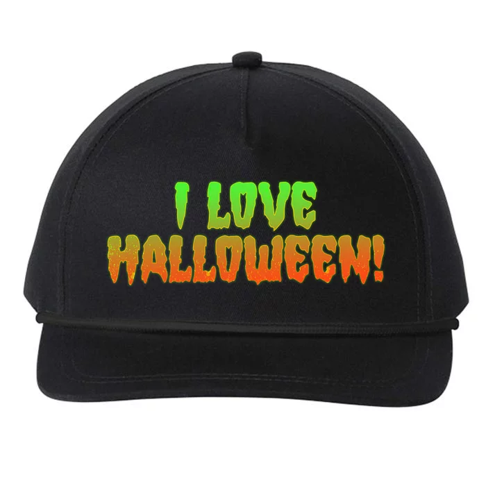 Funny Creepy I Love Halloween Snapback Five-Panel Rope Hat