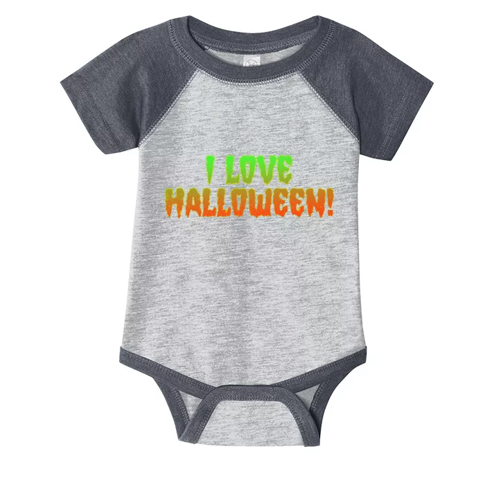 Funny Creepy I Love Halloween Infant Baby Jersey Bodysuit