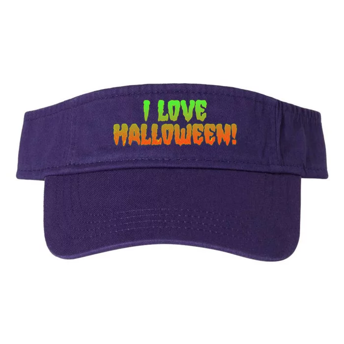 Funny Creepy I Love Halloween Valucap Bio-Washed Visor