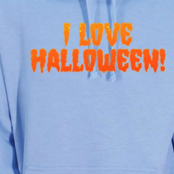 Funny Creepy I Love Halloween Unisex Surf Hoodie