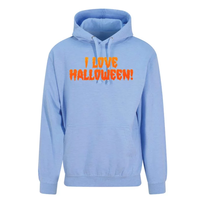 Funny Creepy I Love Halloween Unisex Surf Hoodie