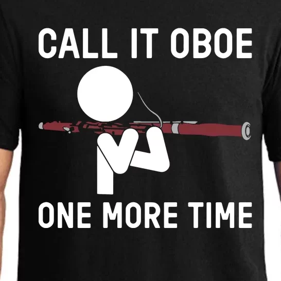 Funny Call It Oboe One More Time Bassoon Bassoonist Design Hoodie Pajama Set