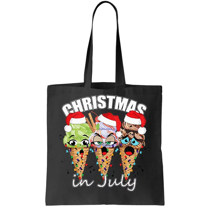 Funny Christmas in July Summer Icecream Tote Bag