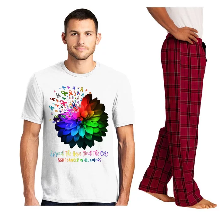 Fight Cancer In All Color Spread The Hope Find A Cure Pajama Set